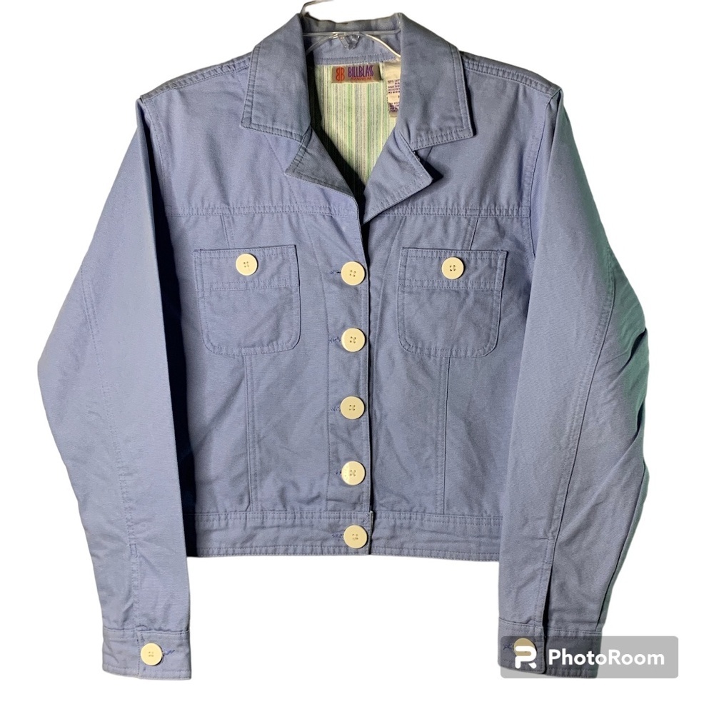 Bill Blass Jeanswear Denim Jacket Medium Womens Light Wash Button Cotton Blazer